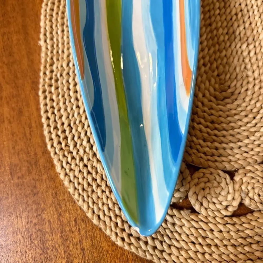 Vintage Boston Warehouse Co. Clearly Fish Ceramic Appetizer Serving Dish/Boat